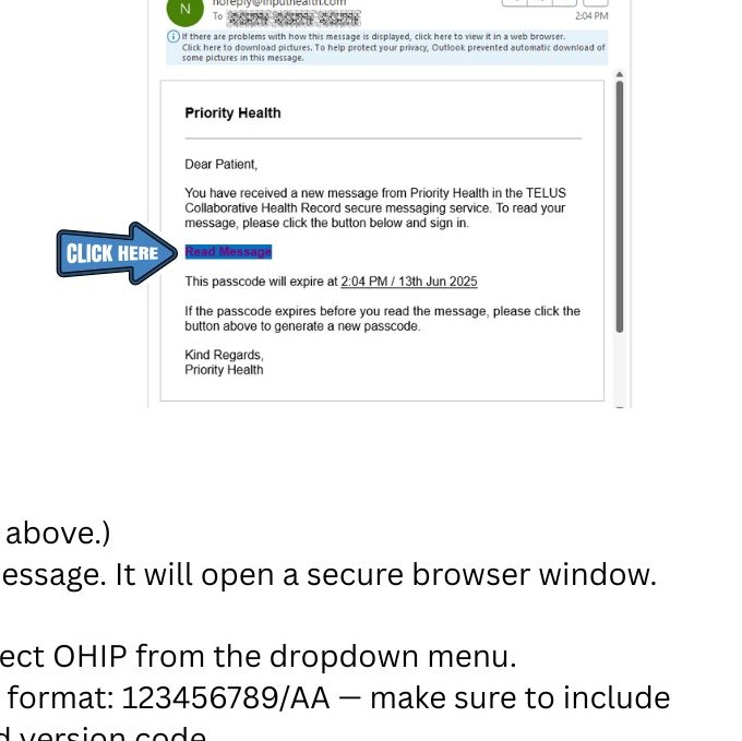 Secure email example