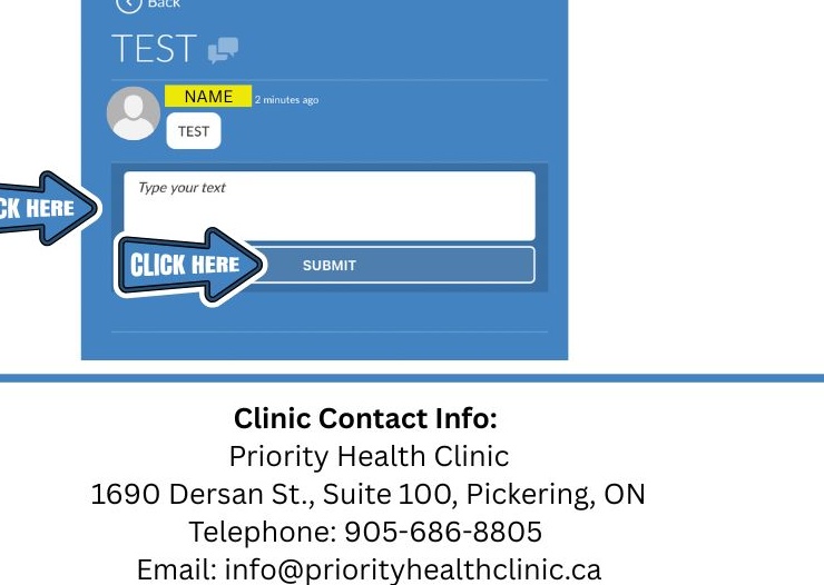 Message and reply screen
